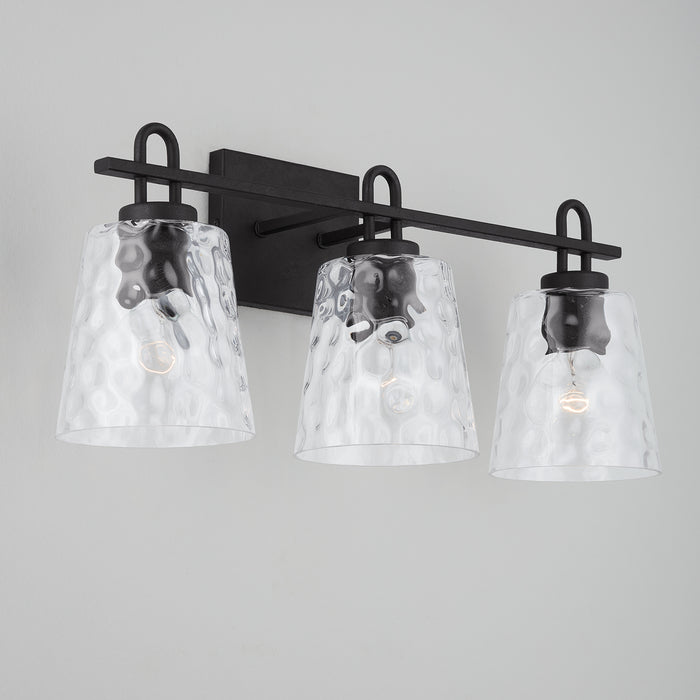 Capital Lighting 138332BI-492 Three Light Vanity, Black Iron