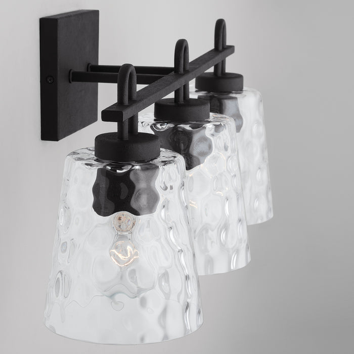Capital Lighting 138332BI-492 Three Light Vanity, Black Iron