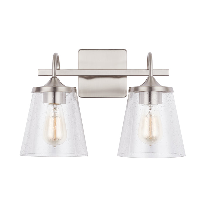 Capital Lighting 139122BN-496 Two Light Vanity, Brushed Nickel