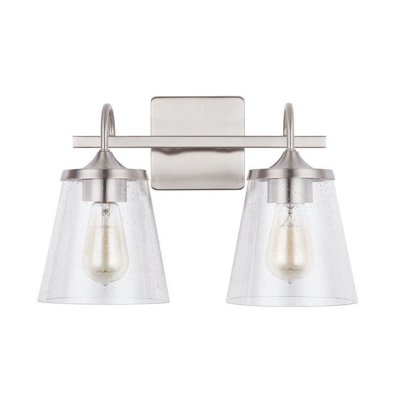 Capital Lighting 139122BN-496 Two Light Vanity, Brushed Nickel