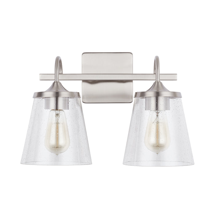 Capital Lighting 139122BN-496 Two Light Vanity, Brushed Nickel