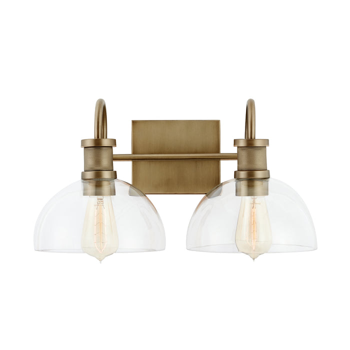 Capital Lighting 139123AD-497 Two Light Vanity, Aged Brass