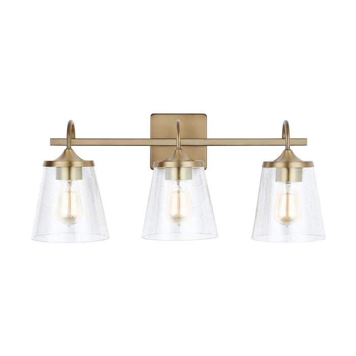 Capital Lighting 139132AD-496 Three Light Vanity, Aged Brass