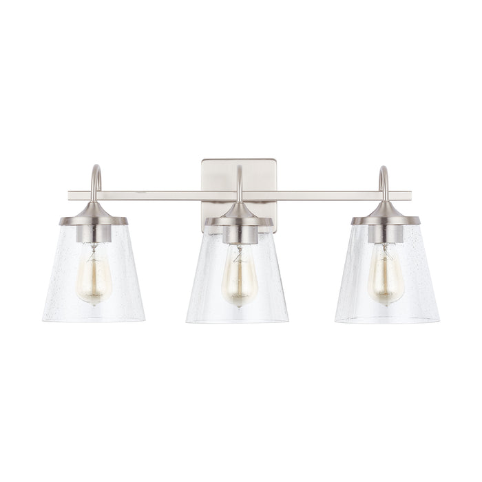 Capital Lighting 139132BN-496 Three Light Vanity, Brushed Nickel