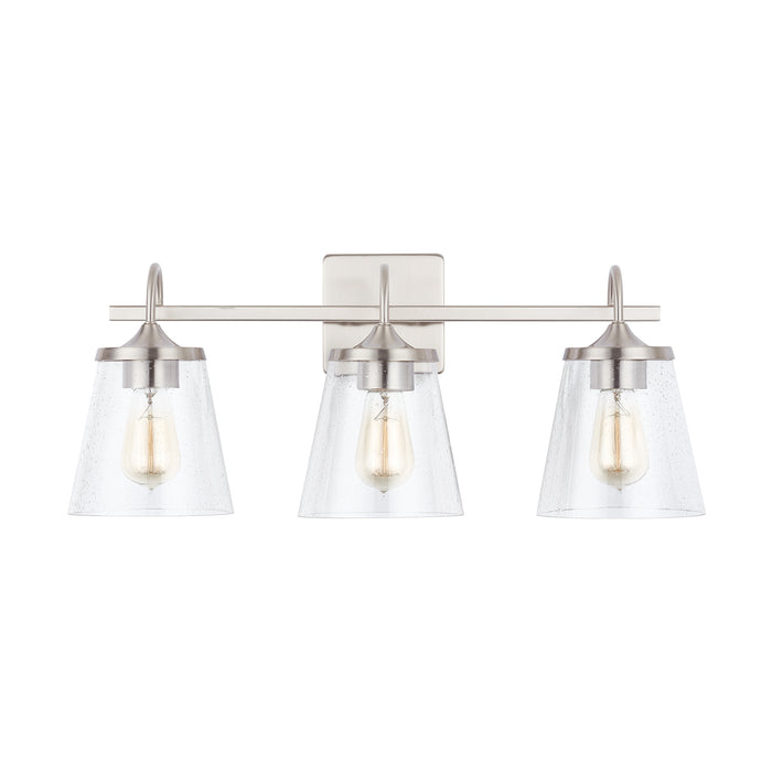 Capital Lighting 139132BN-496 Three Light Vanity, Brushed Nickel