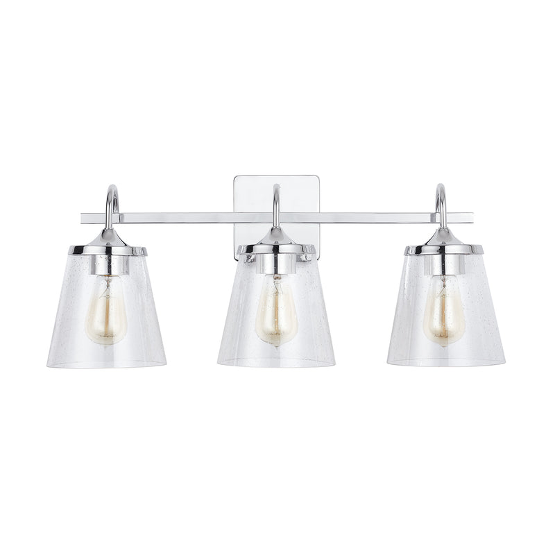 Capital Lighting 139132CH-496 Three Light Vanity, Chrome