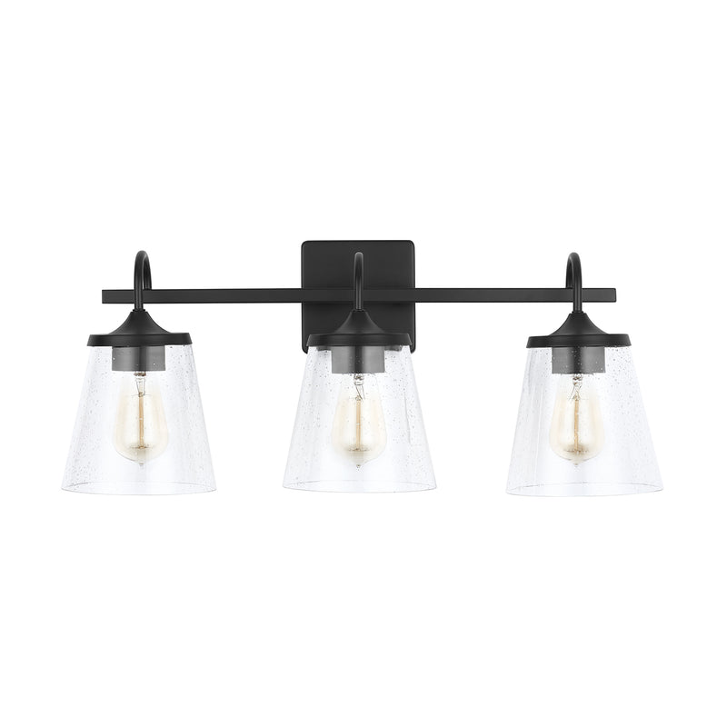 Capital Lighting 139132MB-496 Three Light Vanity, Matte Black