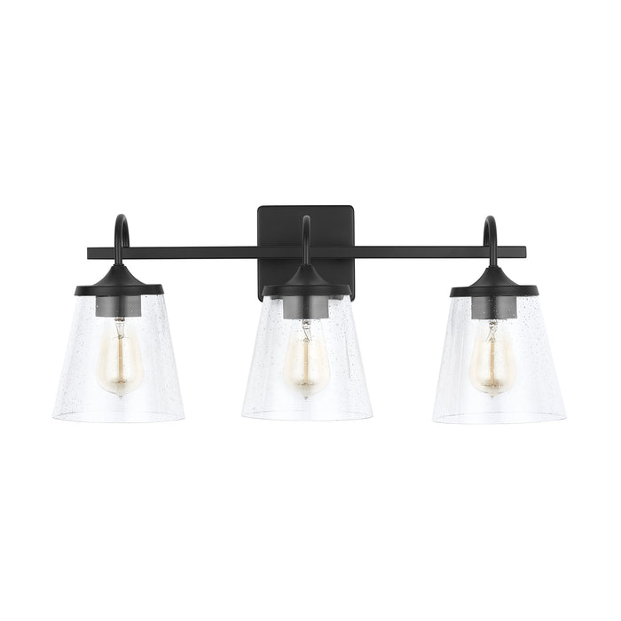 Capital Lighting 139132MB-496 Three Light Vanity, Matte Black
