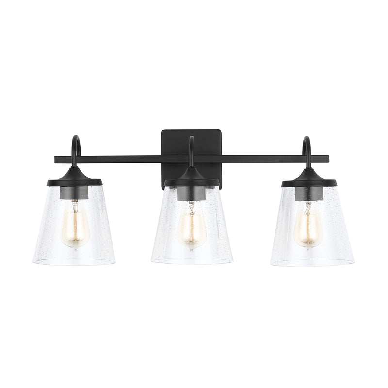 Capital Lighting 139132MB-496 Three Light Vanity, Matte Black