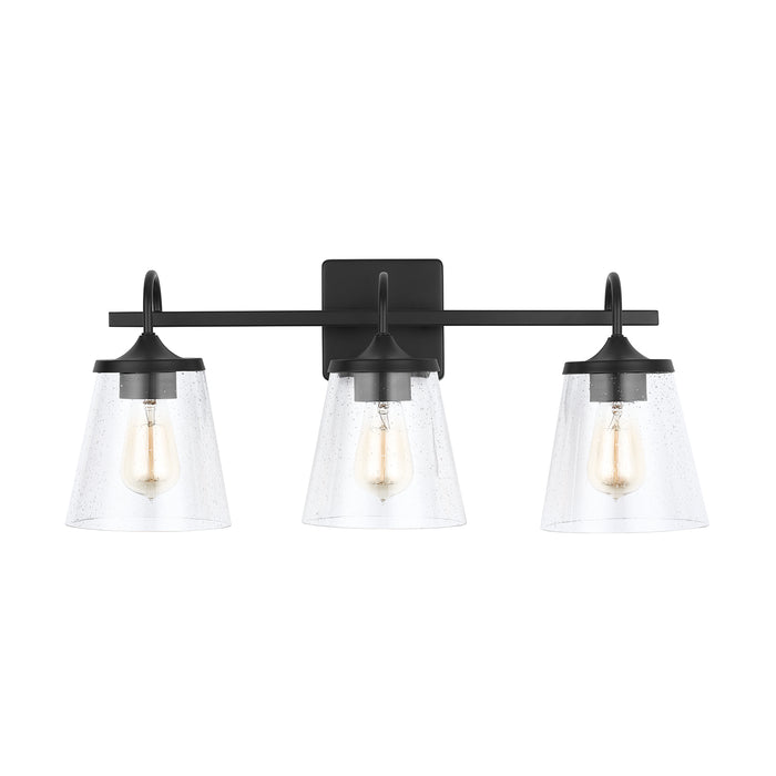 Capital Lighting 139132MB-496 Three Light Vanity, Matte Black