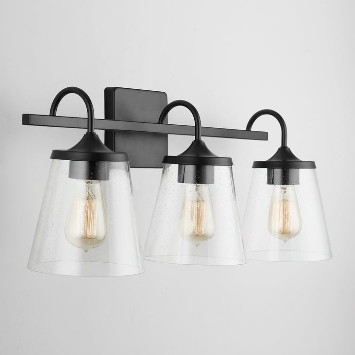 Capital Lighting 139132MB-496 Three Light Vanity, Matte Black