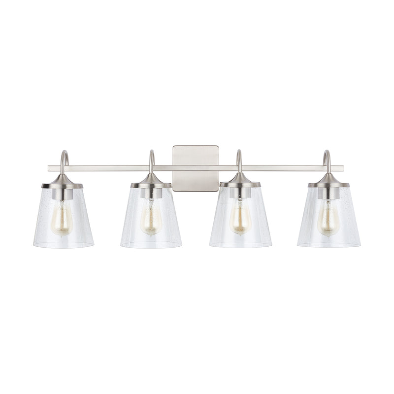 Capital Lighting 139142BN-496 Four Light Vanity, Brushed Nickel