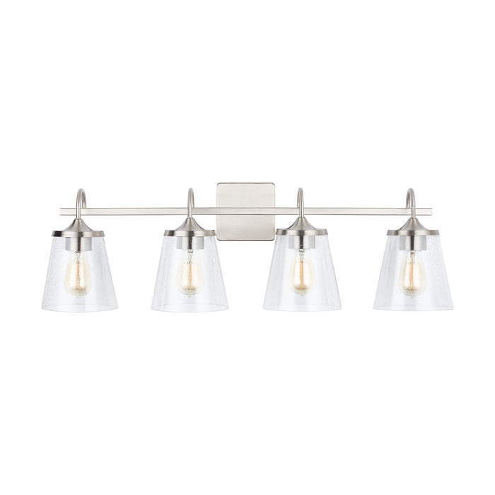 Capital Lighting 139142BN-496 Four Light Vanity, Brushed Nickel