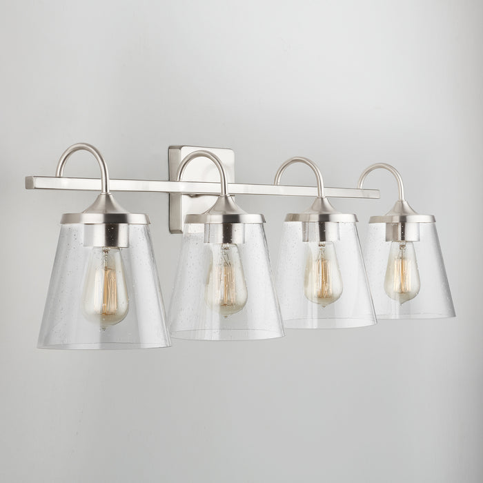 Capital Lighting 139142BN-496 Four Light Vanity, Brushed Nickel