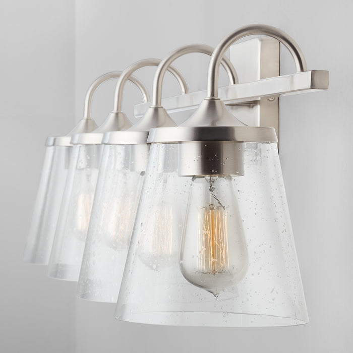 Capital Lighting 139142BN-496 Four Light Vanity, Brushed Nickel