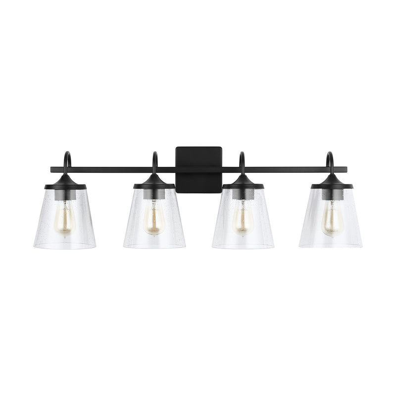 Capital Lighting 139142MB-496 Four Light Vanity, Matte Black