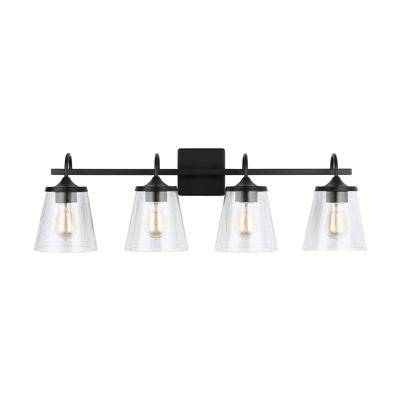 Capital Lighting 139142MB-496 Four Light Vanity, Matte Black