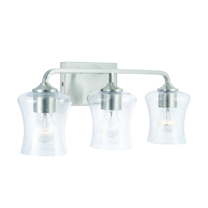 Capital Lighting 139231BN-499 Three Light Vanity, Brushed Nickel