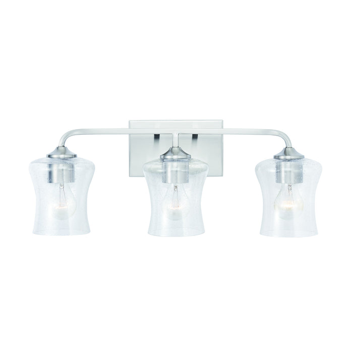Capital Lighting 139231BN-499 Three Light Vanity, Brushed Nickel