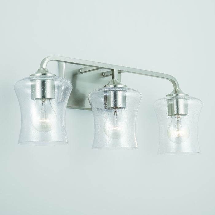 Capital Lighting 139231BN-499 Three Light Vanity, Brushed Nickel