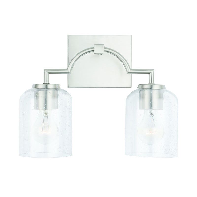 Capital Lighting 139321BN-500 Two Light Vanity, Brushed Nickel
