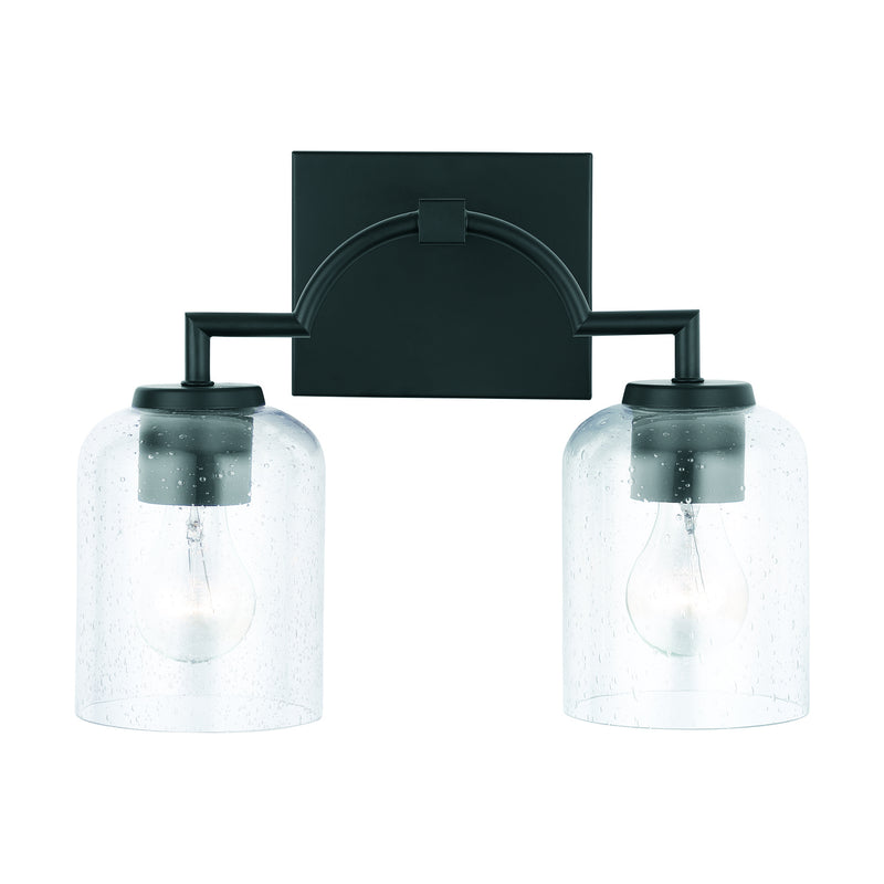 Capital Lighting 139321MB-500 Two Light Vanity, Matte Black