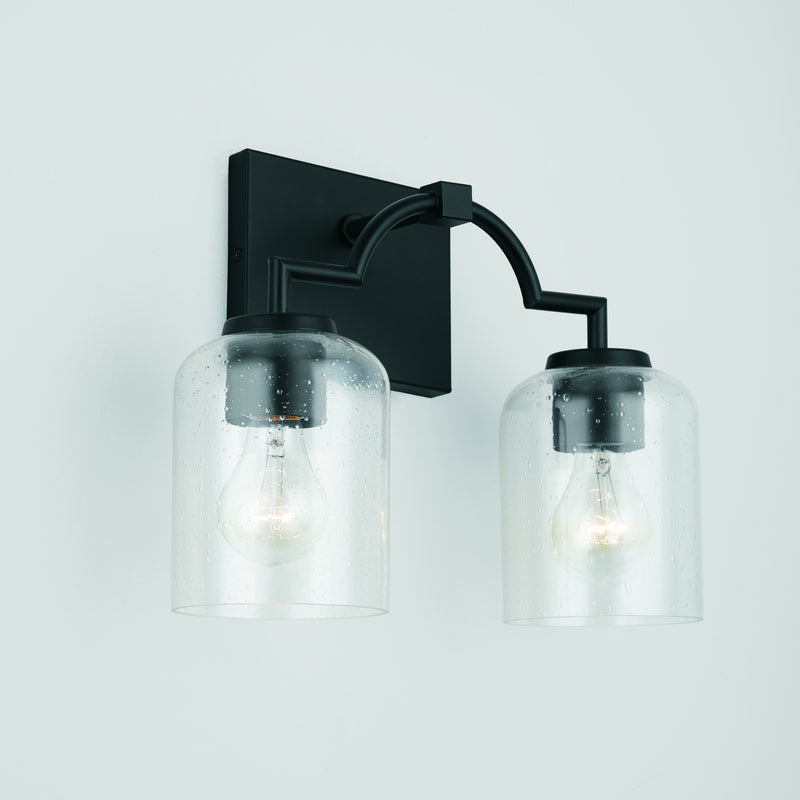 Capital Lighting 139321MB-500 Two Light Vanity, Matte Black