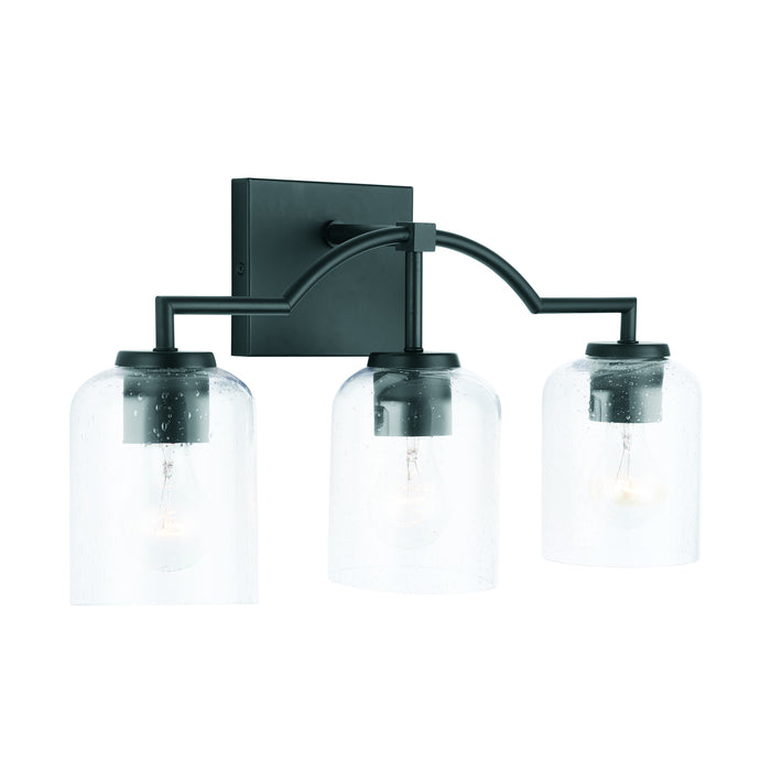 Capital Lighting 139331MB-500 Three Light Vanity, Matte Black