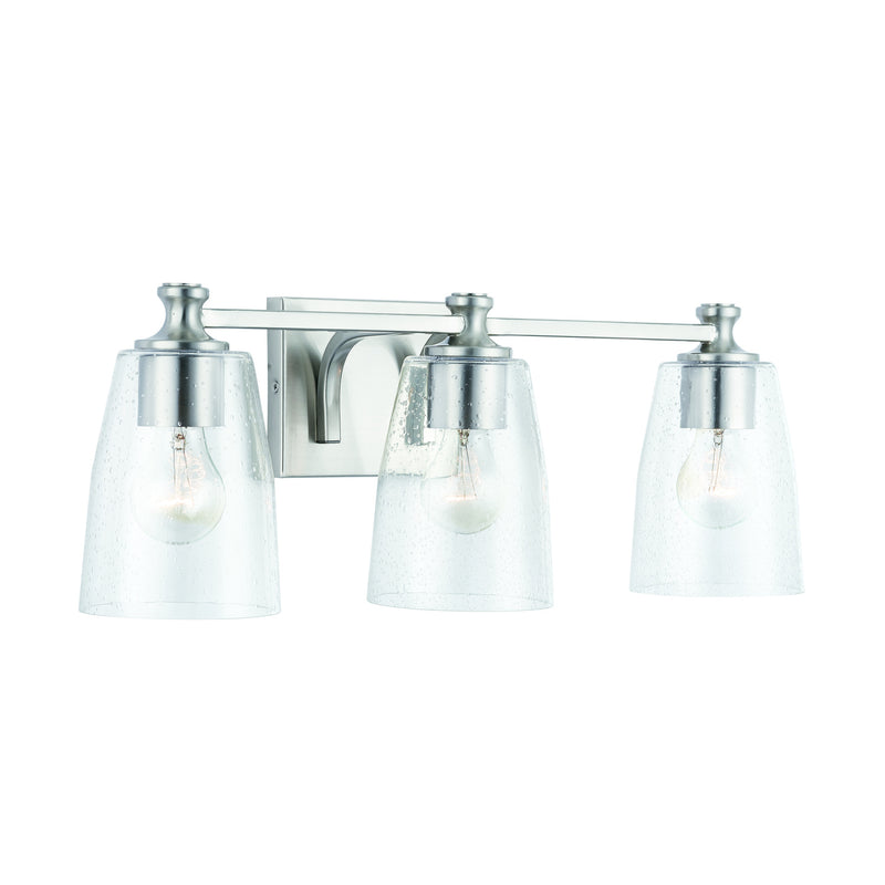 Capital Lighting 140931BN-506 Three Light Vanity, Brushed Nickel
