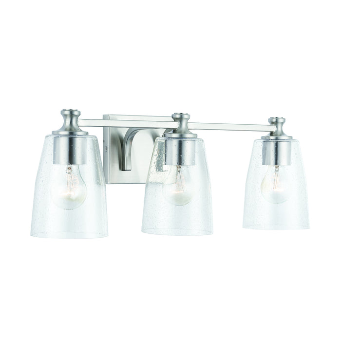 Capital Lighting 140931BN-506 Three Light Vanity, Brushed Nickel