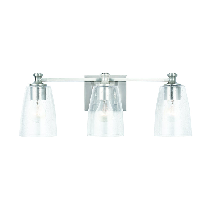 Capital Lighting 140931BN-506 Three Light Vanity, Brushed Nickel