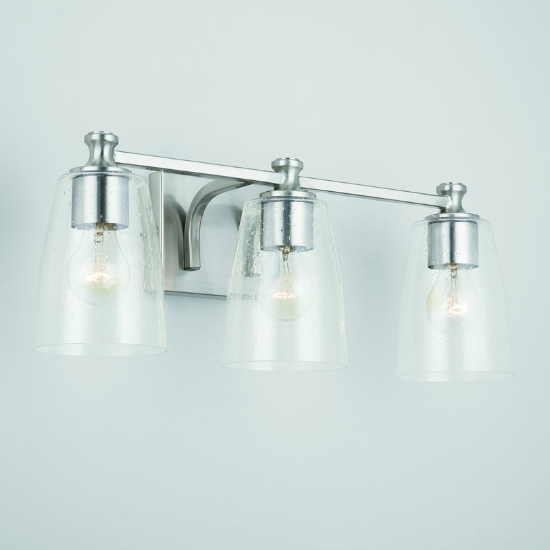 Capital Lighting 140931BN-506 Three Light Vanity, Brushed Nickel