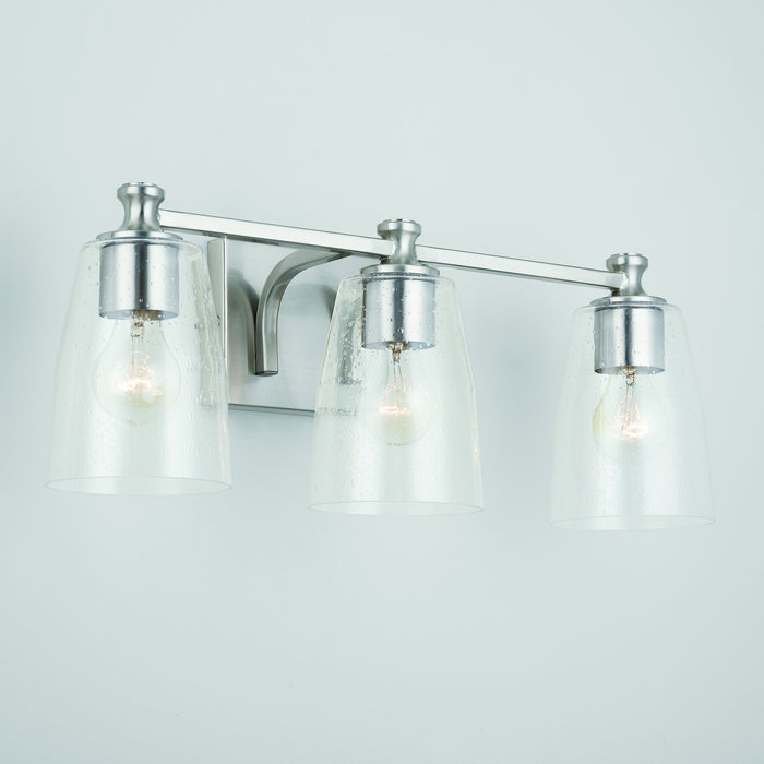 Capital Lighting 140931BN-506 Three Light Vanity, Brushed Nickel