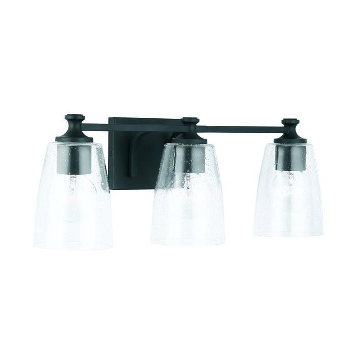 Capital Lighting 140931MB-506 Three Light Vanity, Matte Black