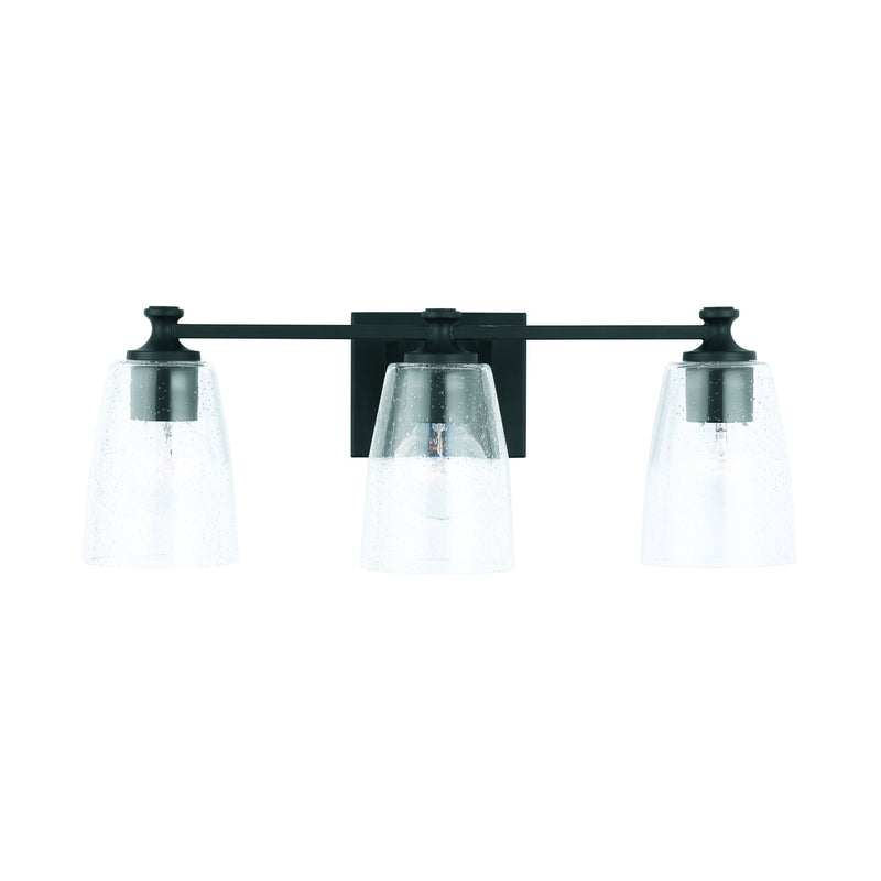 Capital Lighting 140931MB-506 Three Light Vanity, Matte Black