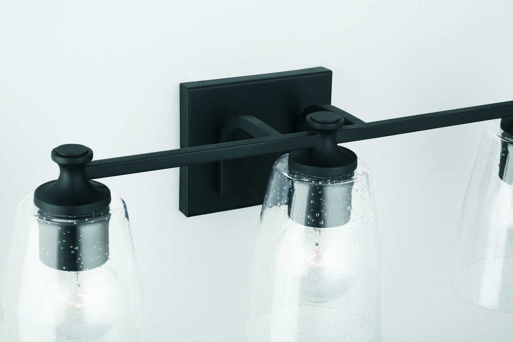 Capital Lighting 140931MB-506 Three Light Vanity, Matte Black