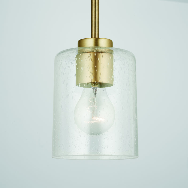 Capital Lighting 328511AD-449 One Light Pendant, Aged Brass