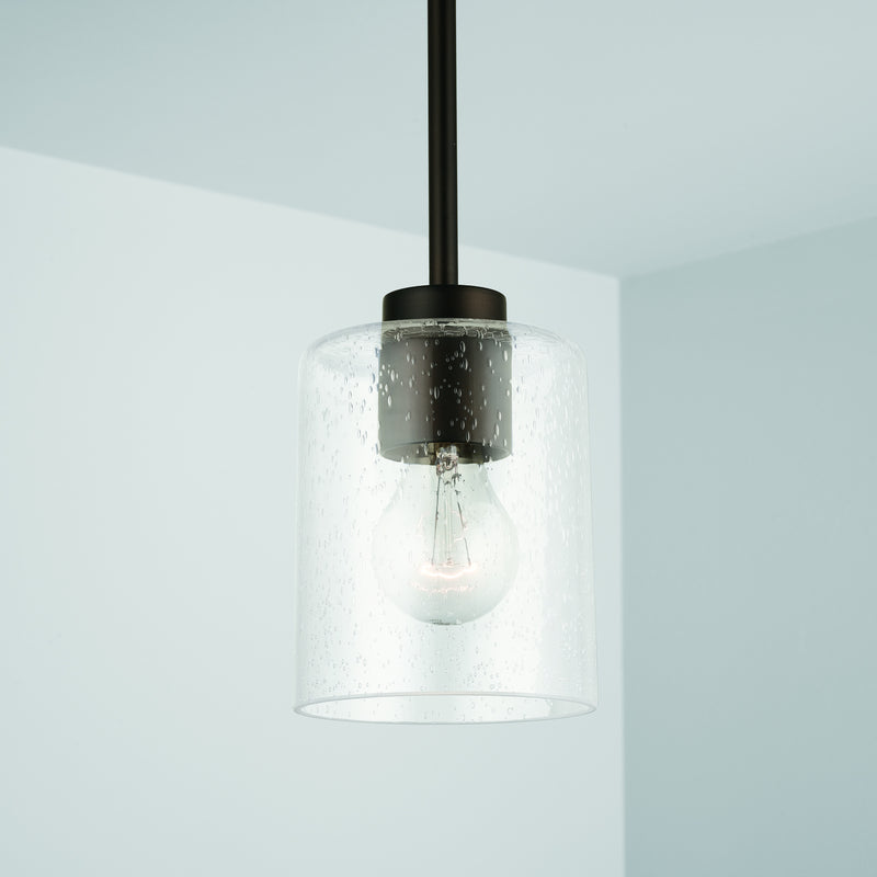 Capital Lighting 328511BZ-449 One Light Pendant, Bronze