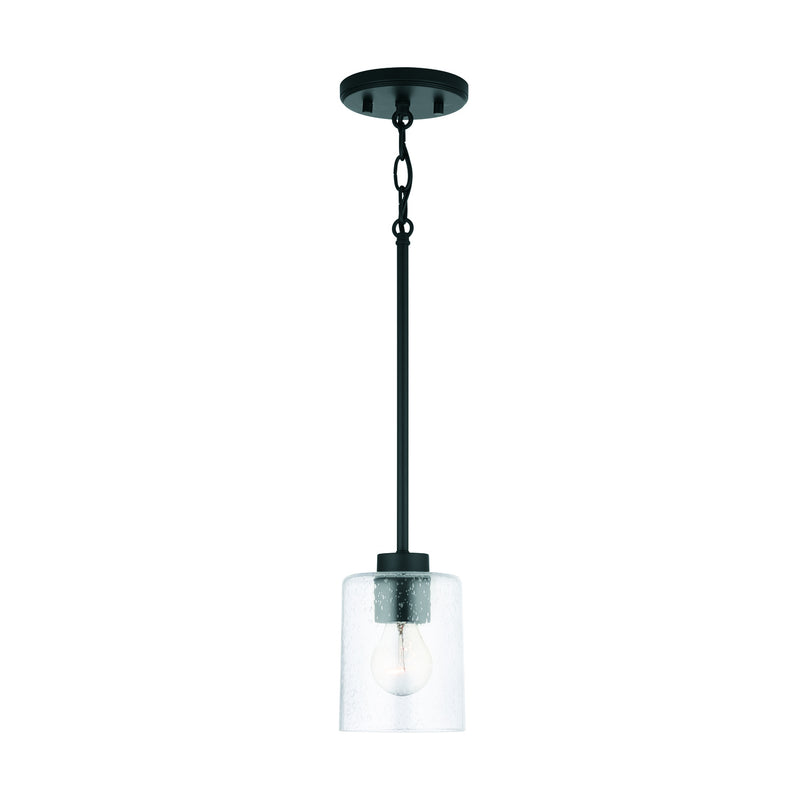 Capital Lighting 328511MB-449 One Light Pendant, Matte Black