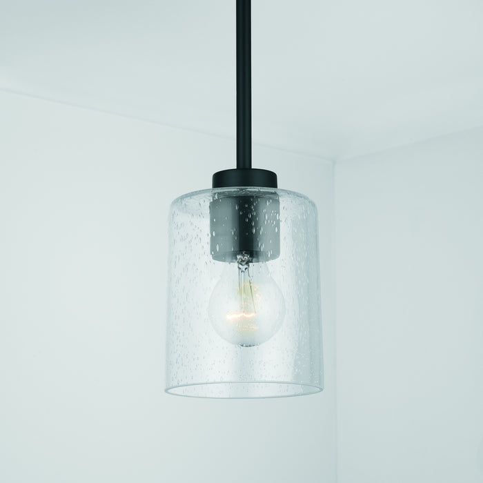 Capital Lighting 328511MB-449 One Light Pendant, Matte Black