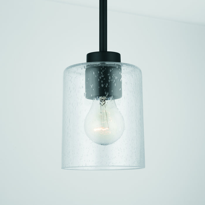 Capital Lighting 328511MB-449 One Light Pendant, Matte Black