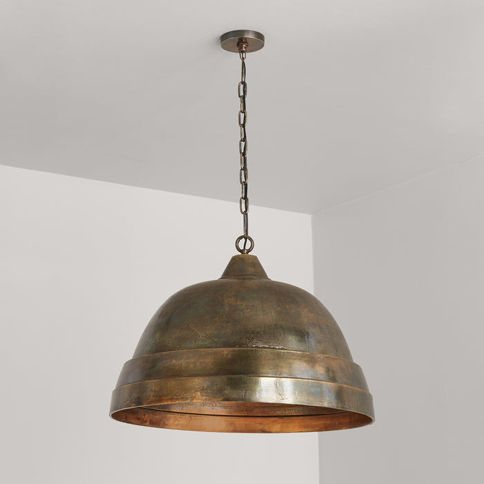 Capital Lighting 335313XB One Light Pendant, Oxidized Brass