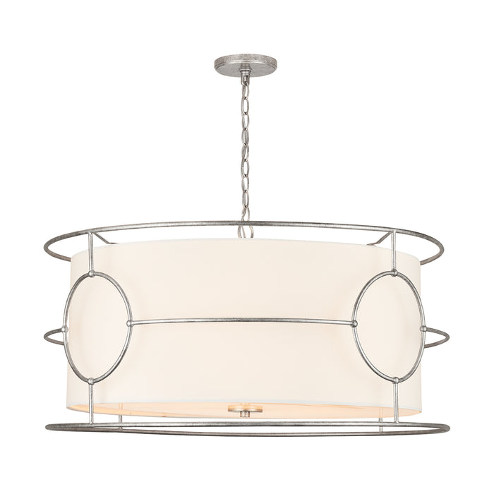 Capital Lighting 337961AS Six Light Pendant, Antique Silver