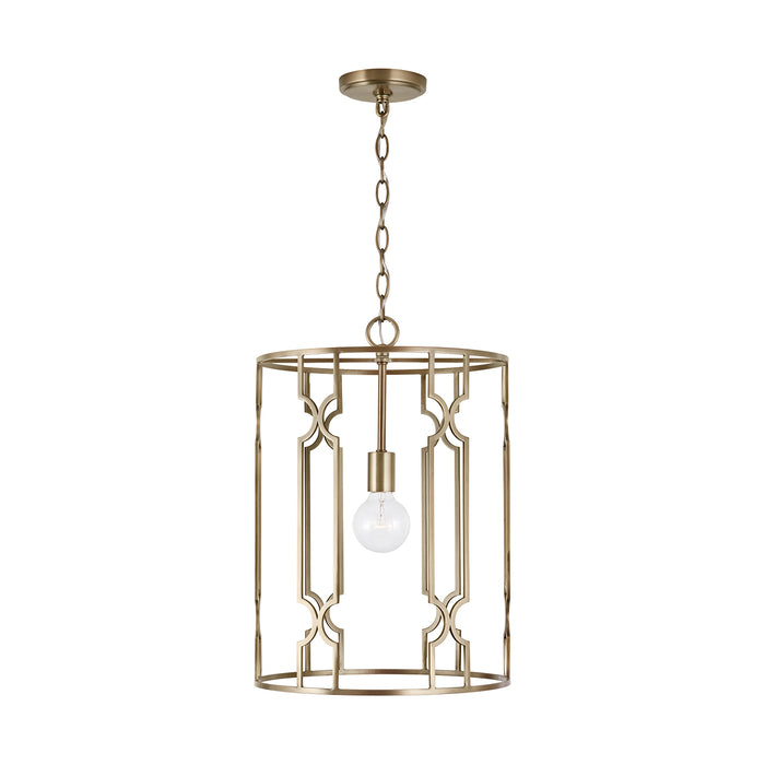 Capital Lighting 338911AD One Light Pendant, Aged Brass