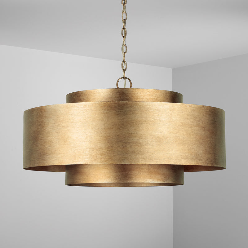 Capital Lighting 339091ML Nine Light Pendant, Mystic Lustre