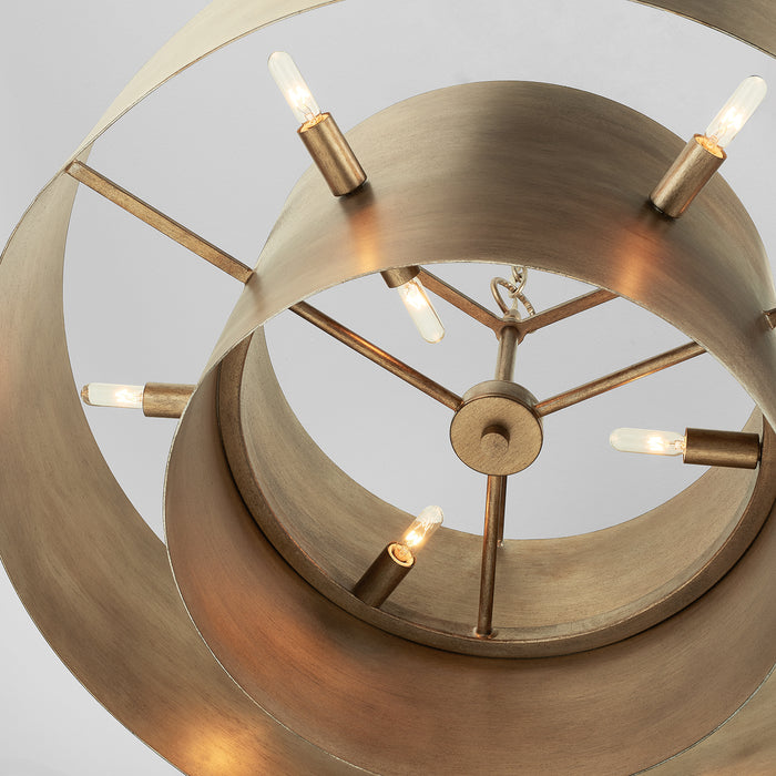 Capital Lighting 339091ML Nine Light Pendant, Mystic Lustre