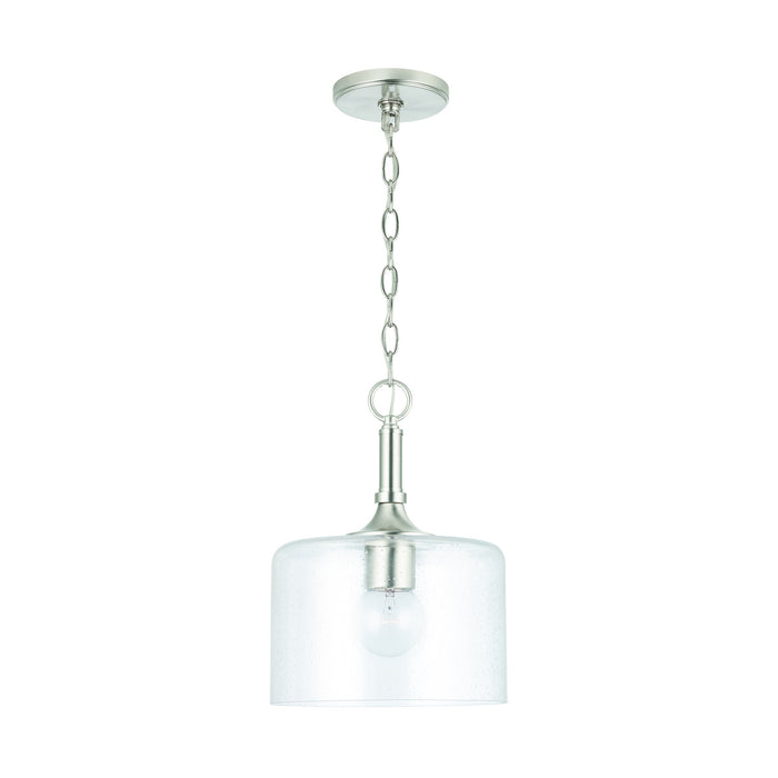 Capital Lighting 339311BN One Light Pendant, Brushed Nickel