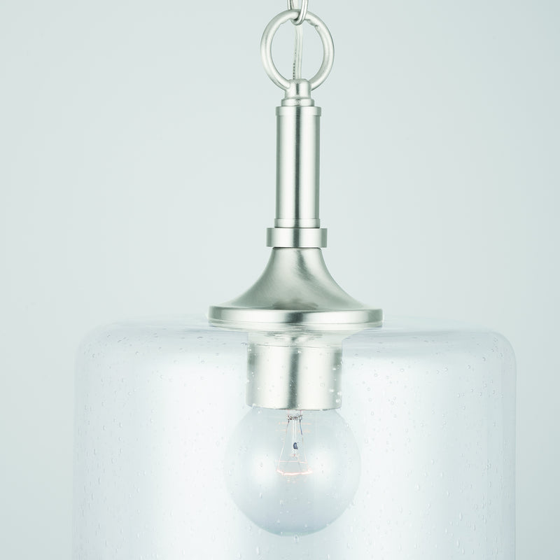 Capital Lighting 339311BN One Light Pendant, Brushed Nickel