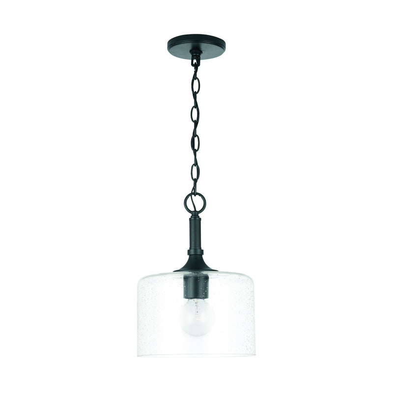 Capital Lighting 339311MB One Light Pendant, Matte Black