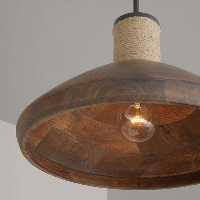 Capital Lighting 340313YG One Light Pendant, Grey Wash and Grey Iron